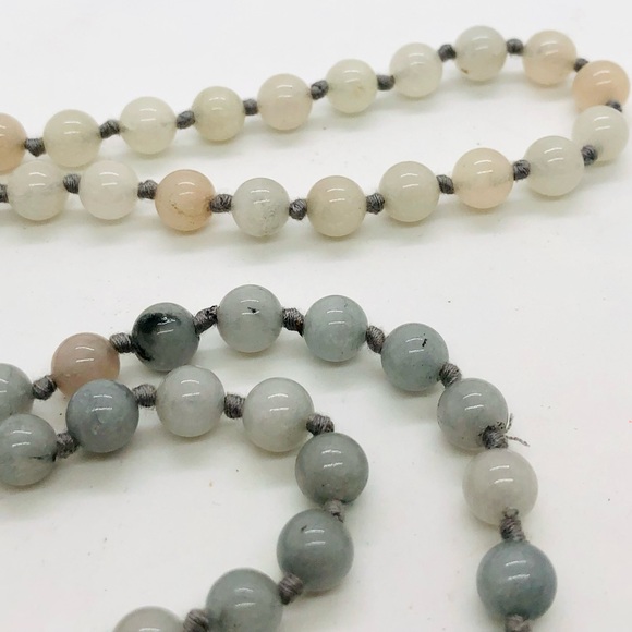 Vintage Natural Ombré Jade Tassel Necklace - Picture 10 of 17